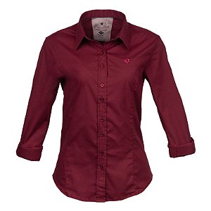 Camisa Feminina Básica Manga Longa Made in Mato Marsala