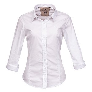 Camisa Feminina Básica Manga Longa Made in Mato Branca