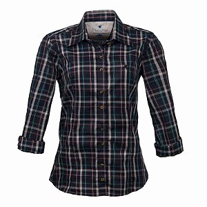 Camisa Feminina Xadrez Manga Longa Made in Mato