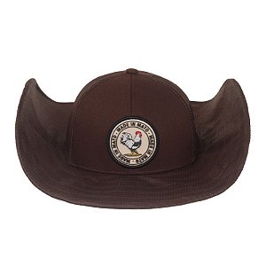 Boné Cap Hat Made in Mato Country Patch Redondo Marrom