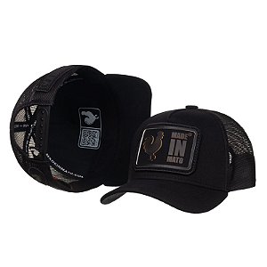 Boné Infantil Trucker Made in Mato Fire Black ll