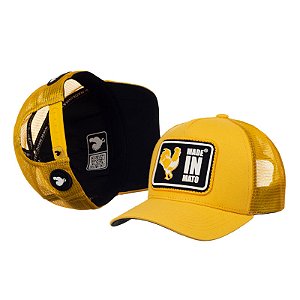 Boné Trucker Made in Mato Logo Yellow