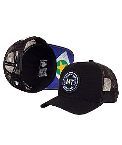 Boné Trucker Made in Mato Estado MT Preto