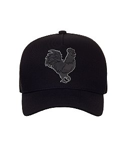 Boné Trucker Made in Mato Rooster Steel Black