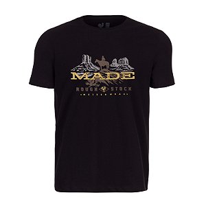 Camiseta Estampada Masculina Made in Mato Preta