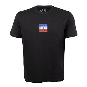 Camiseta Estampada Masculina Made in Mato Flag Preta