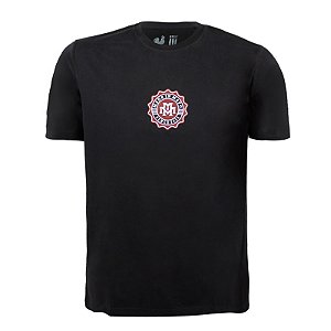 Camiseta Estampada Masculina Made in Mato Badge Preta