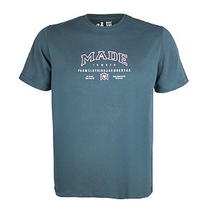 Camiseta Estampada Masculina Made in Mato Farm Verde