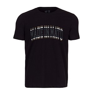 Camiseta Estampada Masculina Made in Mato Arch Preta