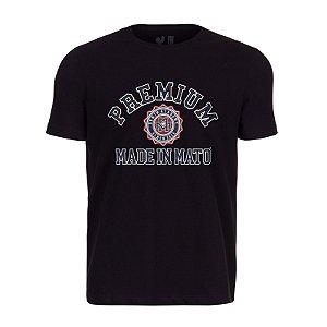 Camiseta Estampada Masculina Made in Mato Premium Preta