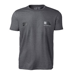 Camiseta Estampada Masculina Made in Mato Respeita o Agro Mescla Grafite