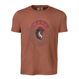 Camiseta Estampada Masculina Made in Mato TSL Marrom
