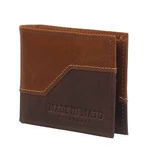 Carteira de Couro Made in Mato Crazy Chocolate Dallas Camel