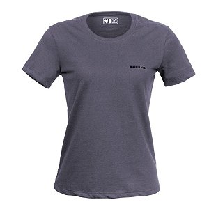 Camiseta Básica Feminina Made in Mato TC Chumbo