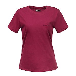 Camiseta Básica Feminina Made in Mato TC Bordô