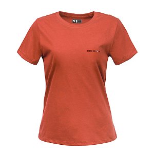 Camiseta Básica Feminina Made in Mato TC Laranja