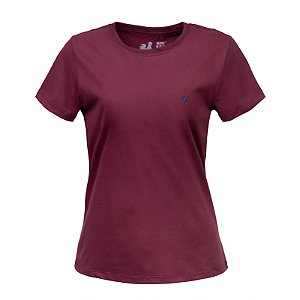 Camiseta Básica Feminina Made in Mato Bordô