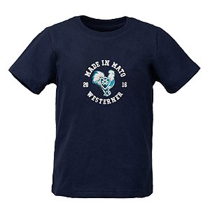 Camiseta Estampada Infantil Made Westerner Marinho