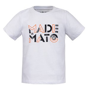 Camiseta Estampada Infantil Made Peças Branca