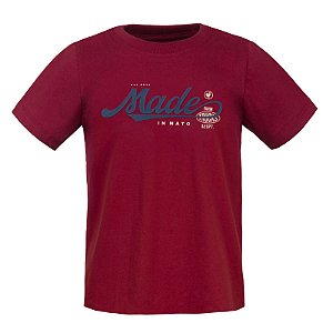 Camiseta Estampada Infantil Made Postal Vermelho