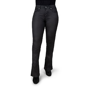 Calça Jeans Feminina Made in Mato Flare Black