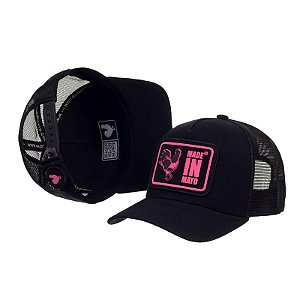 Boné Trucker Made in Mato Logo Black Pink