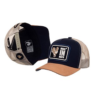 Boné Trucker Made in Mato Logo Tri Bege