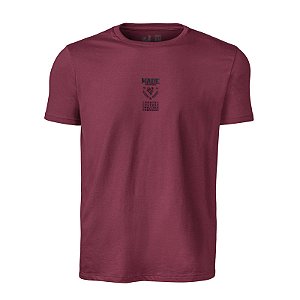 Camiseta Estampada Masculina Made in Mato Country Culture Bordô