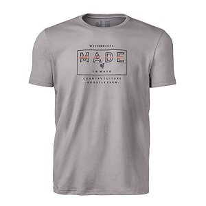 Camiseta Estampada Masculina Made in Mato Country Culture Cinza