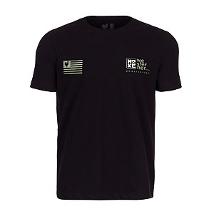 Camiseta Estampada Masculina Made in Mato Westerner Flag Preto