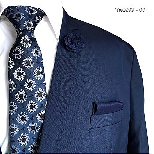 Terno masculino Plus Size Azul Marinho Oxford Nº 64