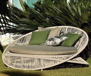 Chaise redonda em fibra Vercelli