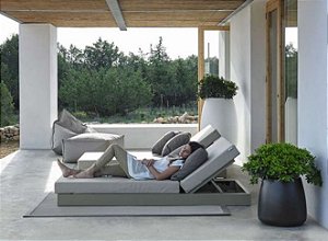 Chaise solteiro em alumínio Modena