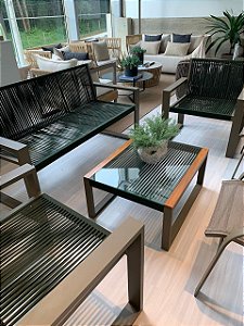 Mesa de centro em corda náutica Pavia