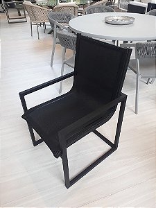 Poltrona  em alumínio e tela Rovigo