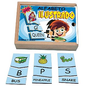 Jogo Alfabeto Ilustrado em Inglês Simque