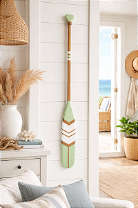 Remo Decorativo Verde Pastel 130 cm Decoração Náutica Praia