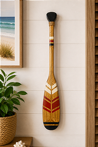 Remo Decorativo Canadense Ponta Preta 55 cm Decoração de Parede em madeira para Casa de Praia e Náutica