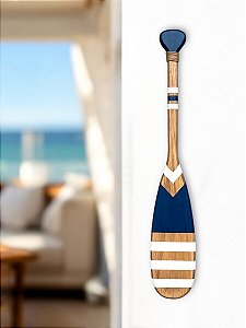 Remo Decorativo Azul Marinho com listras 55 cm Decoração Náutica Praia