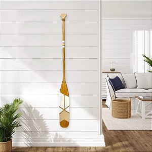 Remo Decorativo Bege 100 cm Decoração de Parede em madeira para Casa de Praia e Náutica