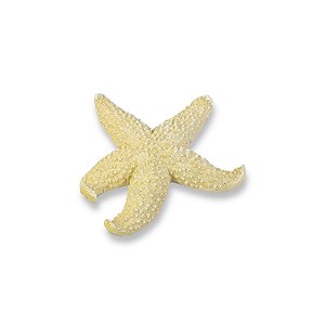 Estrela Decorativa De Mesa  Bege em Resina 11 Cm