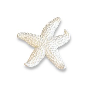 Estrela Decorativa De Mesa  Branca em Resina 11 Cm