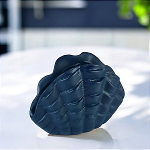 Vaso Decorativo Concha Azul Marinho
