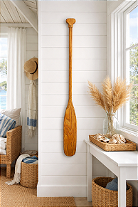 Remo Decorativo 130 cm em Madeira Decoração Náutica Praia