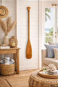 Remo Decorativo de Parede 100 cm em Madeira