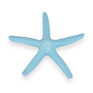 Estrela Decorativa De Mesa Azul Claro em Resina 23 Cm