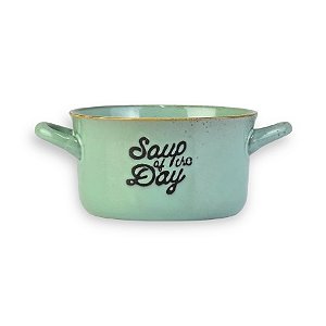 Tigela Verde Soup Bowl em Cerâmica