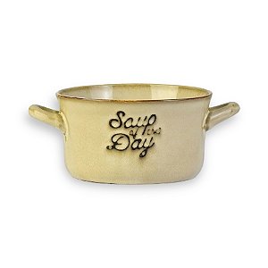Tigela Bege Soup Bowl em Cerâmica