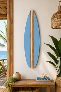 Prancha Náutica Azul Pastel 100cm Decoração de Parede em Madeira