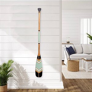 Remo Decorativo Verde Pastel e Preto 100 cm Decoração Náutica Praia